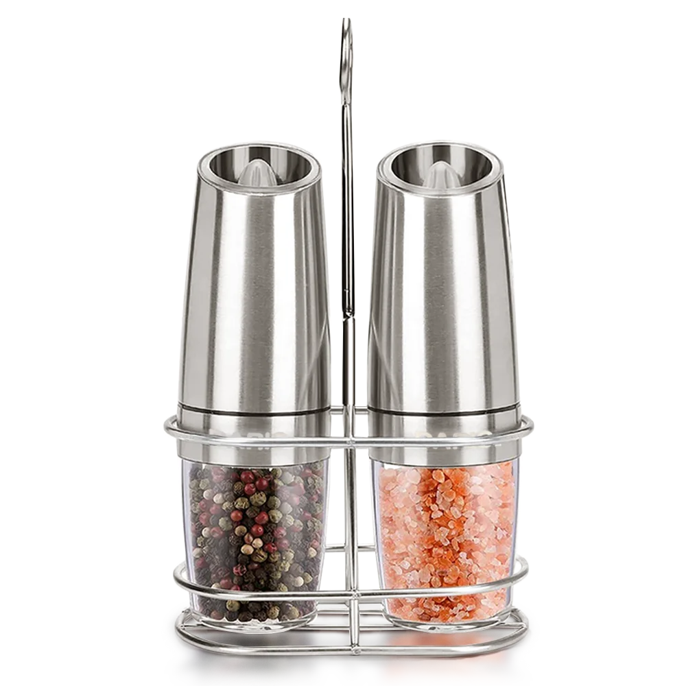 Gravity Electric Salt and Pepper Grinder Set Gifts for Women Who Have  Everything Grilling Men White Elephant Kitchen Gadgets Housewarming Holiday