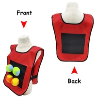 Sticky Dodge Ball Game Vest Outdoor Sports Toy Jersey Fabric  Props Throw Catch Soft Fleece Balls Safe for Kids Teens Adults 5