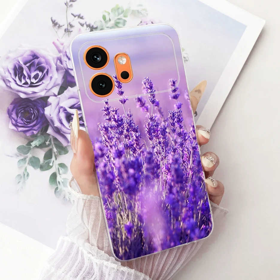 Cute Cat & Peacock Painted Soft Slim Phone Case - Artistic Protective Cover