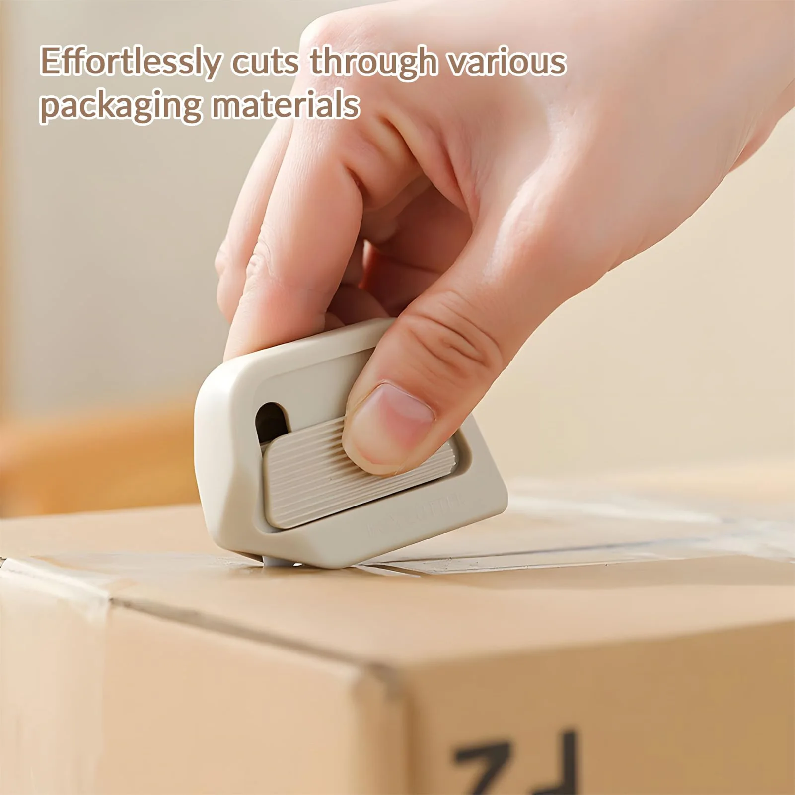 자동 리바운드 블레이드가 있는 세라믹 안전 박스 커터, 사무용 포장 테이프 및 판지 개봉용 자석 미니 유틸리티 나이프