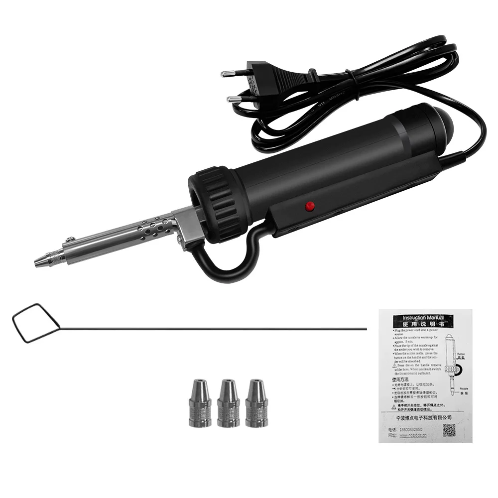Portable Soldering Desoldering Suction with EU Plug Electric Tin Soldering Repair Tool Strong Suction for Circuit Board Assembly — view 4