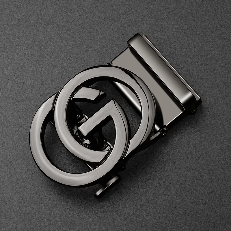 2025 New 3.5cm Gold Chrome Automatic Buckle Designer Belt Buckle Fashion Men's Business Gold Silver Black Alloy Automatic Buckle