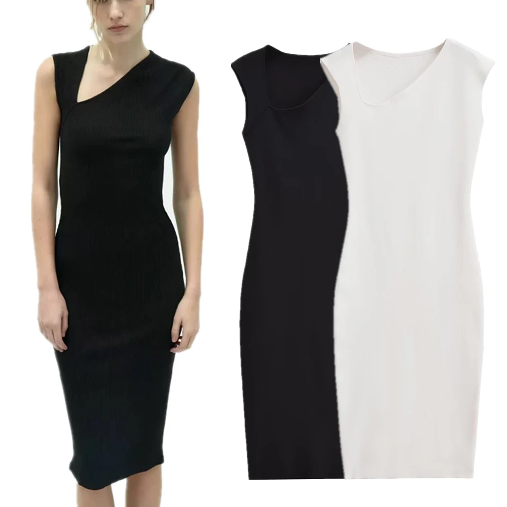 

Jenny&Dave Fashion Blogger Retro Ladies Asymmetric Hollow Sexy Dress French High Street Elegant Tight Knit Dress