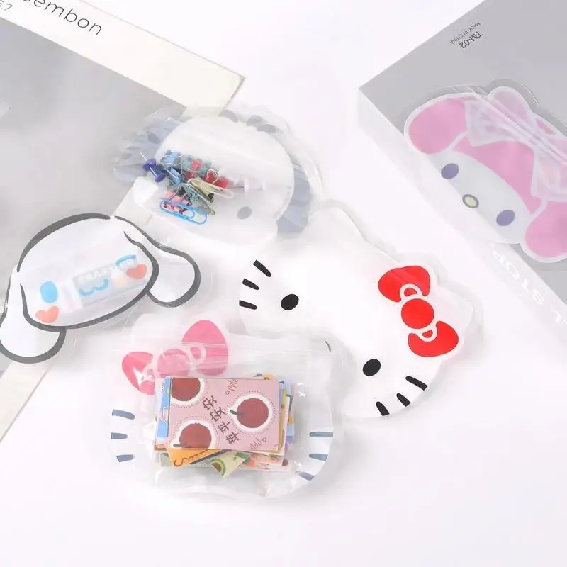 30/60/120pcs Cartoon Sanrio Kuromi Melody Hello Kitty Sealing Bag Dust Bag Self Sealing Packaging Storage Gift