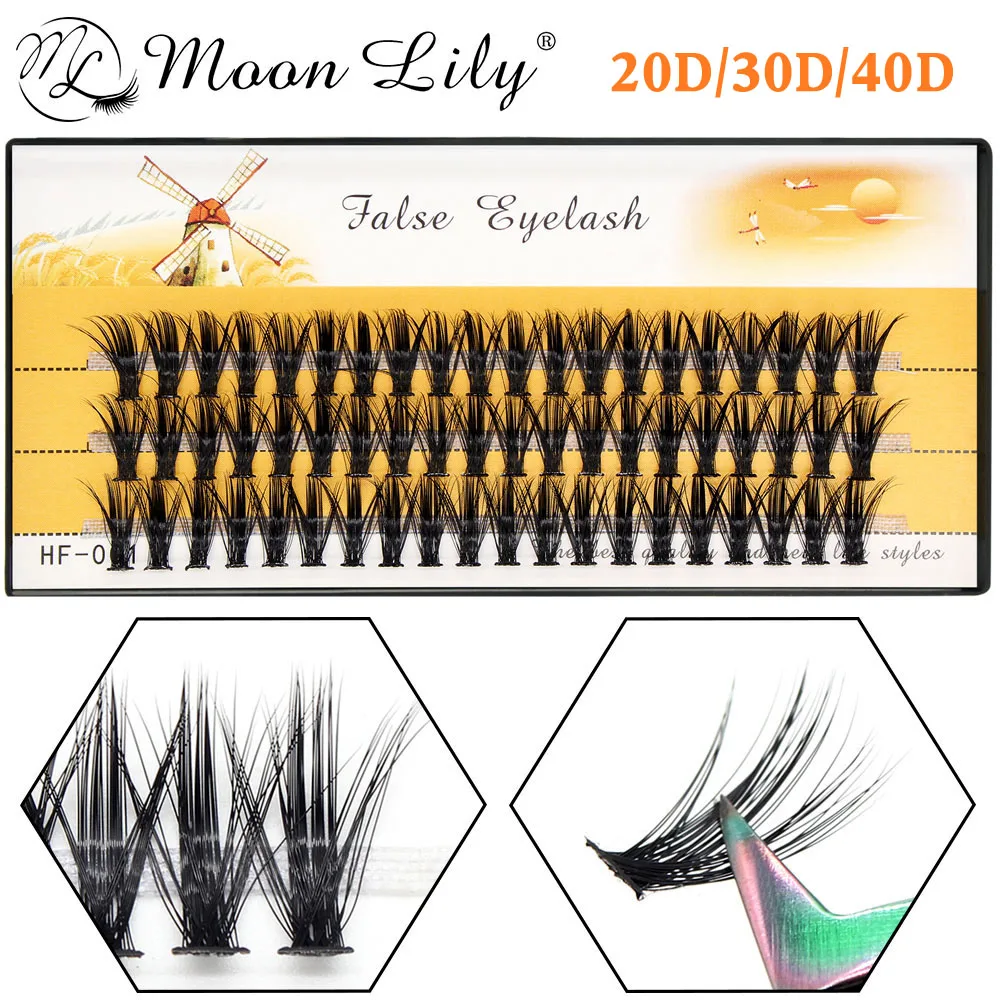 

Moonlily Super Cluster Eyelashes Extension For Professionals Natural Fluffy Soft Individual Eyelash Makeup Tool Grafting Party
