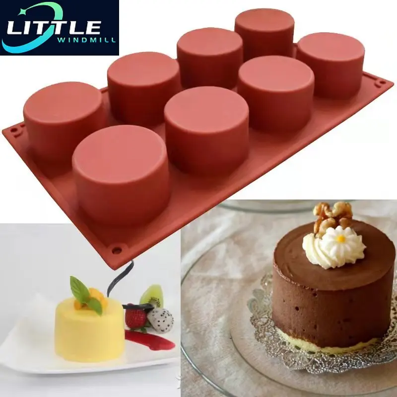 

8 Holes Silicone Cake Mold Baking Pastry Chocolate Pudding Mould DIY Muffin Mousse Ice-Creams Biscuit Decorating Tools
