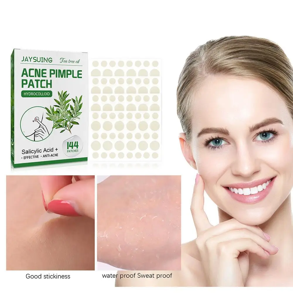 144patch Acne Pimple Patches Translucent Matte Hydrocolloid Salicylic Acid Tea Tree Oil For Inflamed Acne Improve Whiteheads 4