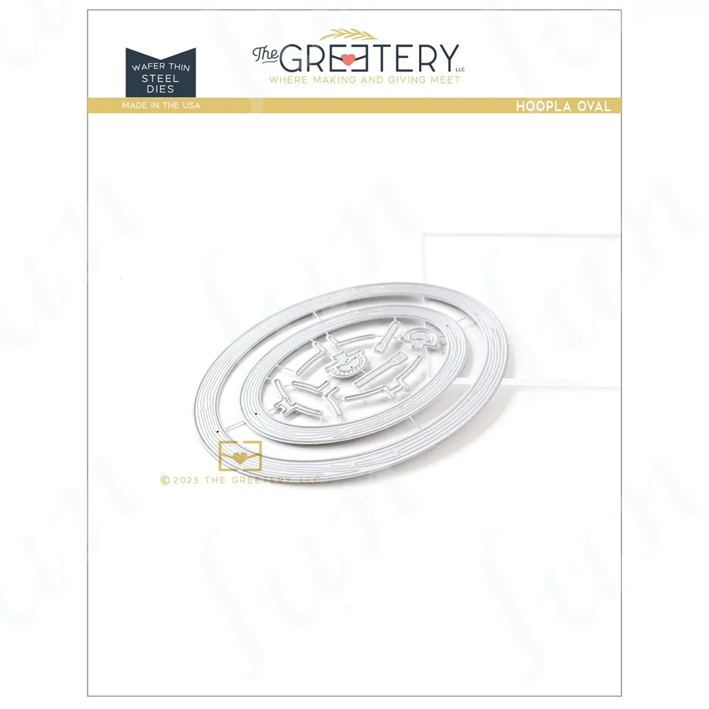 

metal cutting dies new arrivals 2023 Hoopla Oval Die for Scrapbooking Photo Album Decorative Embossing Cut Die DIY Paper Cards