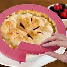 Adjustable Pie Crust Shield Round Silicone for Baking Kitchen Pizza Crust Edges Protector Bakery Chef Tools for Kitchen