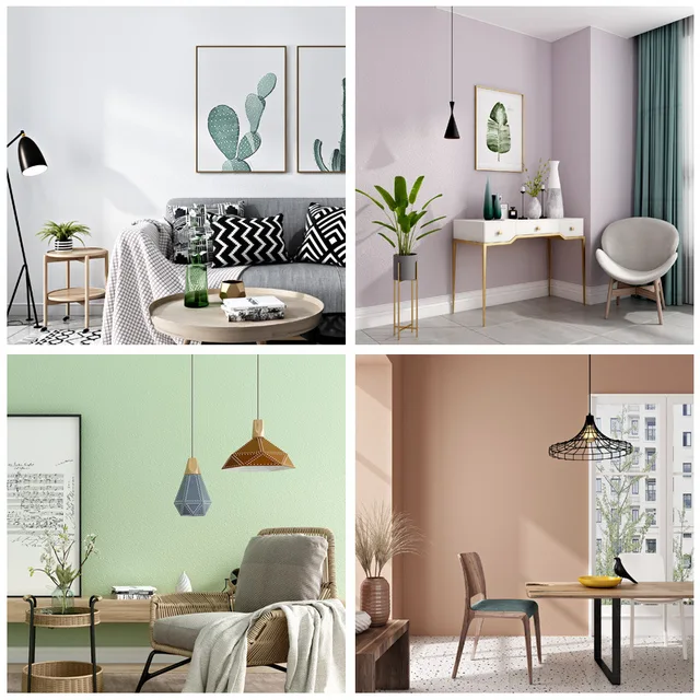 Thickened Nordic Pure Color Living Room and Bedroom Waterproof and Moisture-proof Sticker Self-adhesive Pvc Wallpaper Decoration 6