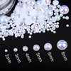 Mix 3D Nail Art Punk Silver Pearl Shape Gothic Design Luxury Charms Manicure Tips Rhinestones Decoration 4