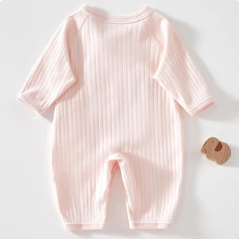 أربعة مواسم 0-6 أشهر ثوب فضفاض للأطفال جودة عالية الوليد بنات بنين 100% ملابس قطنية بأكمام طويلة ملابس الرضع 2