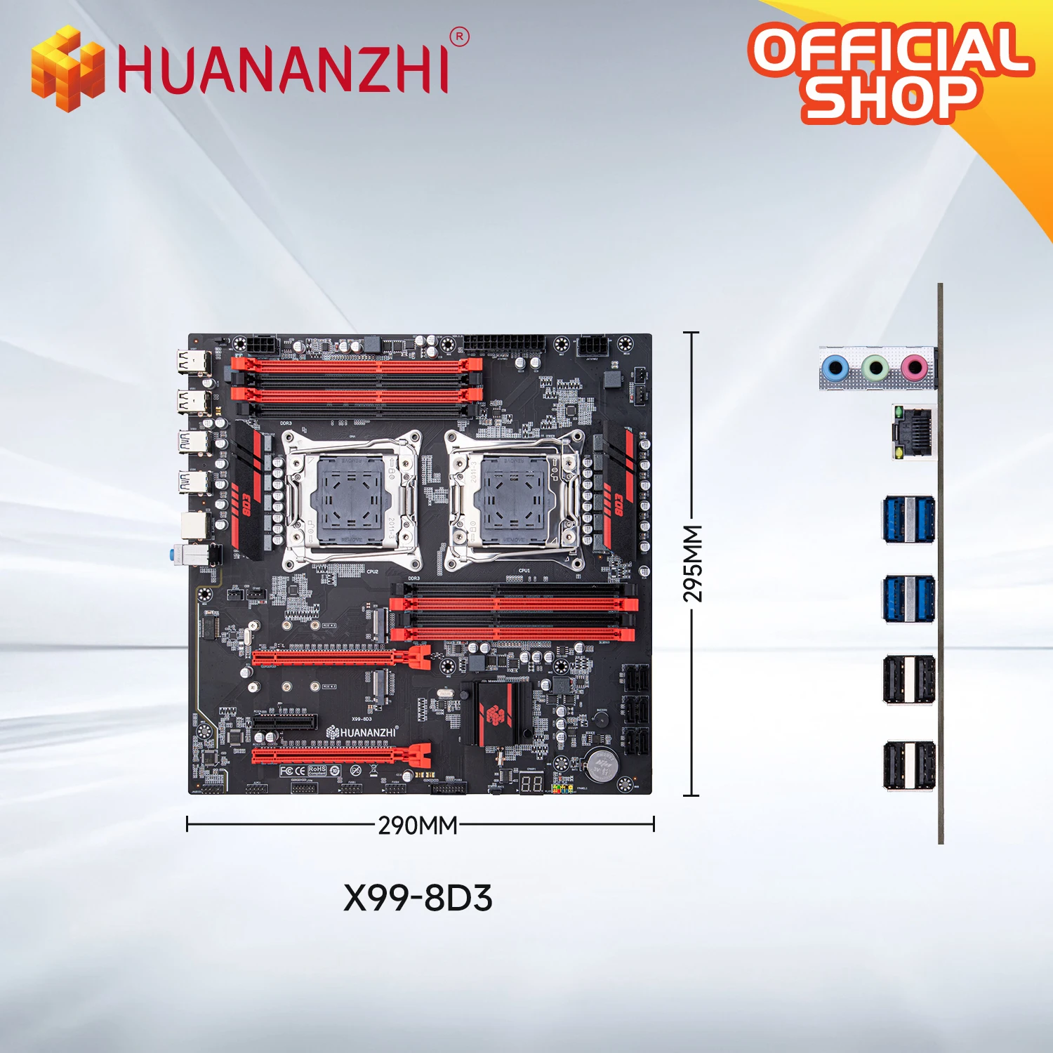 HUANANZHI X99 8D3 LGA 2011-3 XEON Motherboard Dual CPU support LGA