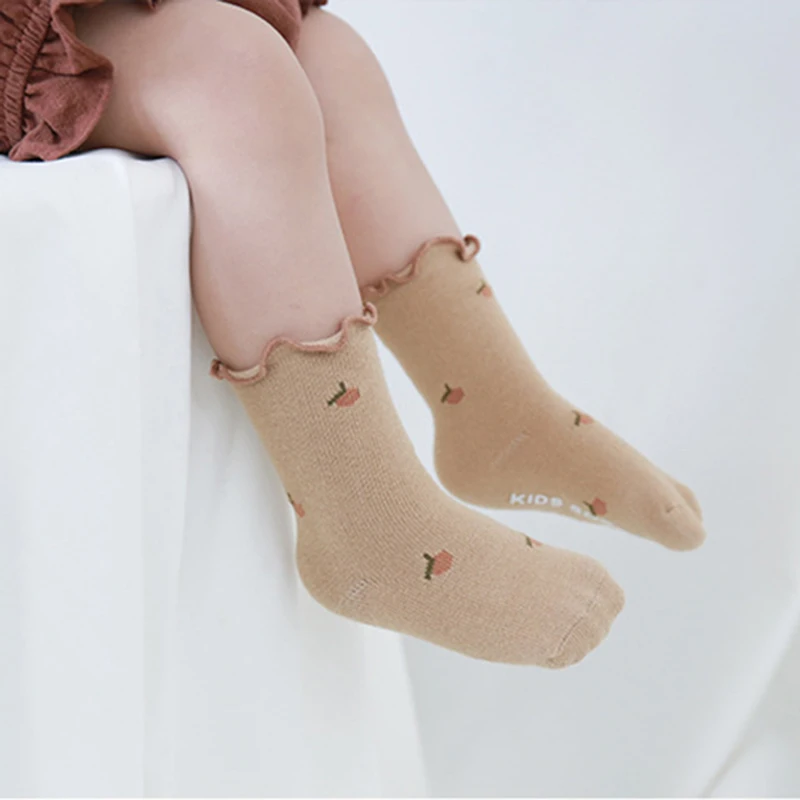 Cotton Anti Slip Kids Socks for First Walkers