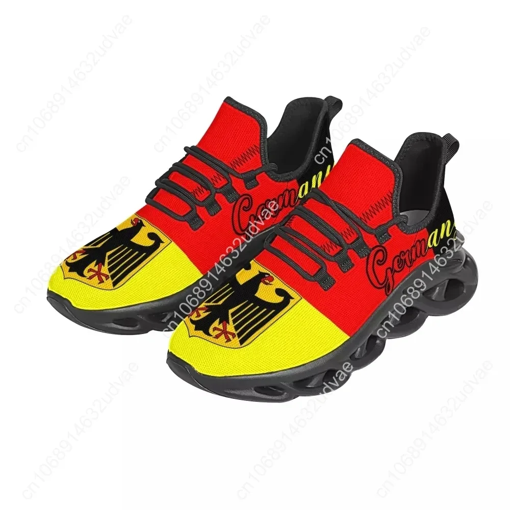 Germany Flag Print Women Mesh Swing Shoes Lightweight Lace Up Platform Sneakers Ladies Girls Outdoor Sport Shoes