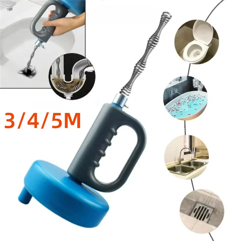 Sewer Pipe Unblocker Snake Spring Pipe Dredging Tool Bathroom Kitchen Hair Sewer Sink Pipeline Cleaning sewer pipe unblocker