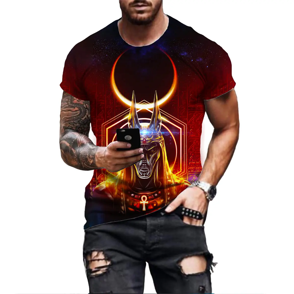 

2022 Ancient Egypt 3D Print T-shirt Egyptian Harajuku Streetwear T Shirt Men Women Fashion Casual Short Sleeve Cool Tee Tops