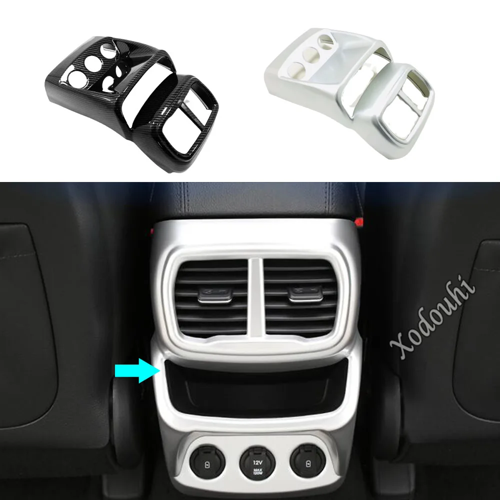 

For Hyundai Santa Fe SantaFe 2019 2020 2021-2024 Auto Sticker Armrest Storage Trim Rear Back Upside Air Conditioning Outlet Vent