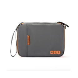 Portable Double - Layer Travel Cable Organizer for Electronics and Accessories (Grey)