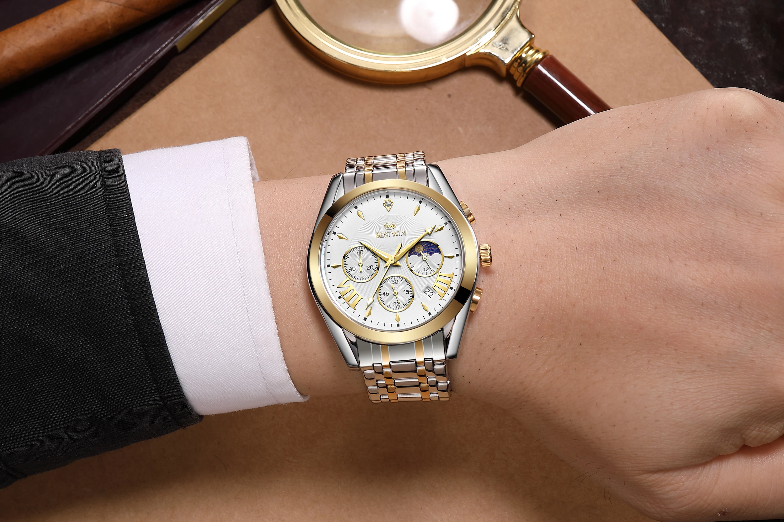 2023 Luxury Watch For Men Chronograph Waterproof Date Man Wristwatch Stainless Steel Men's Watches Quartz Clock New