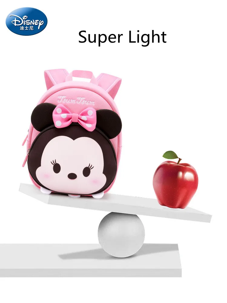 Genuine Disney Kindergarten Bag For Boys Girls Age 2-8 Student Shoulder Orthopedic Backpack Tsum Large Capacity Light Mochila