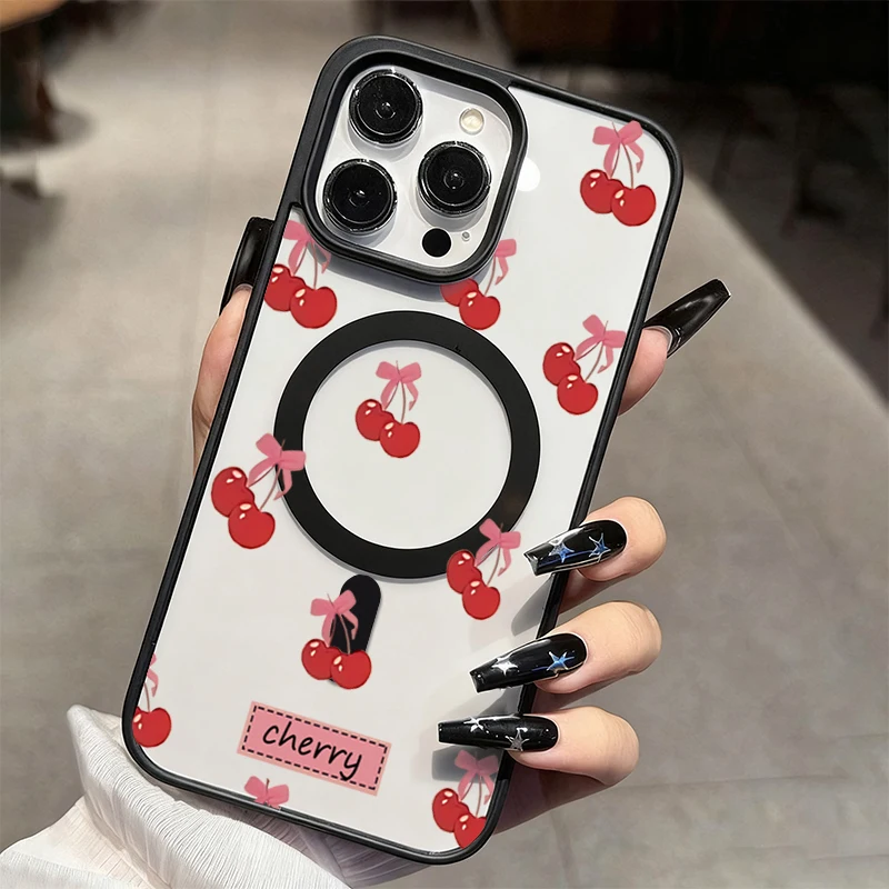 Cherry Blossom Magnetic Phone Case | Magsafe Wireless Charging Compatible Cover