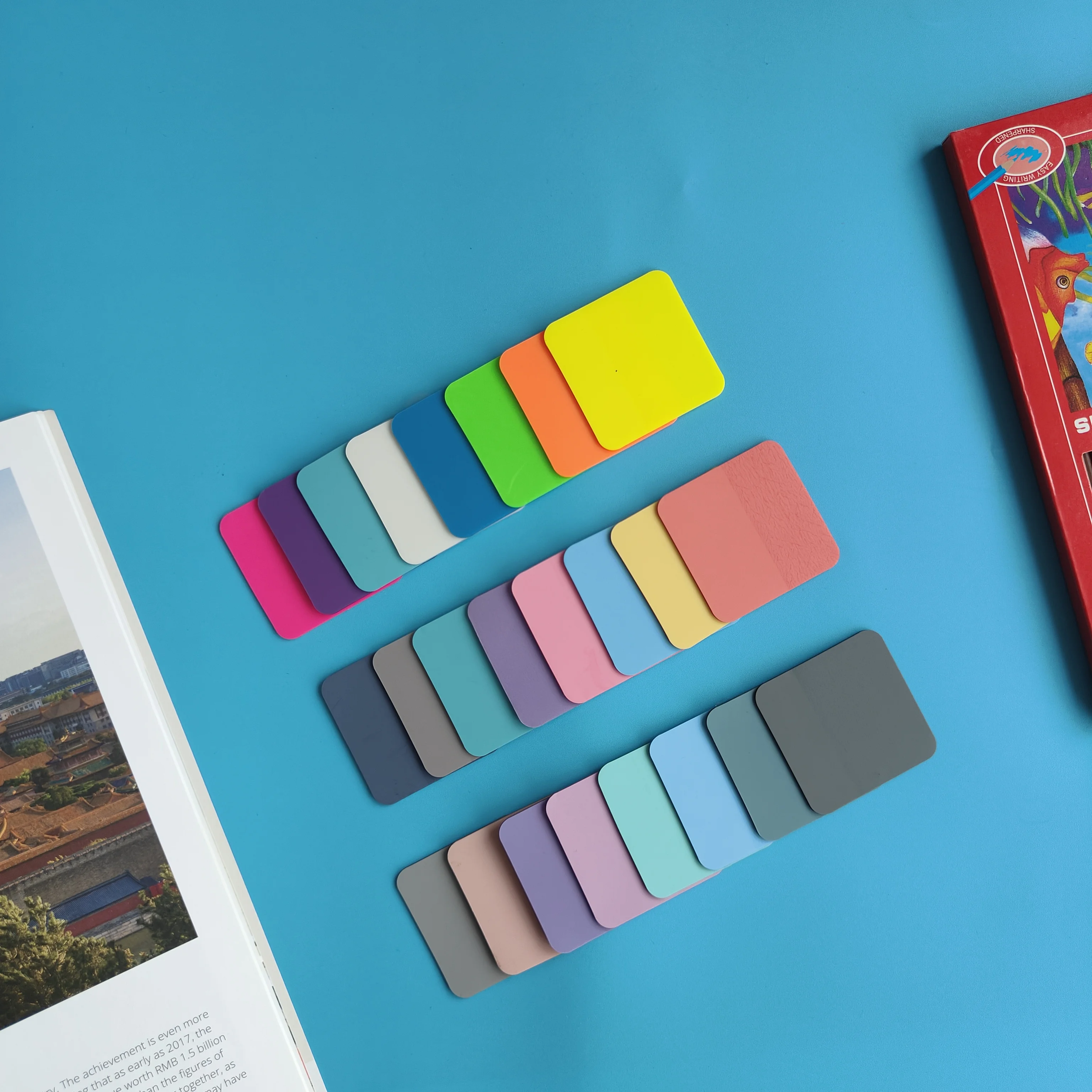480 Sheets 24Colors Transparent Sticky Notes Scrapes Stickers Note Pads Paper Clear Notepad School Stationery Office Supplies 4
