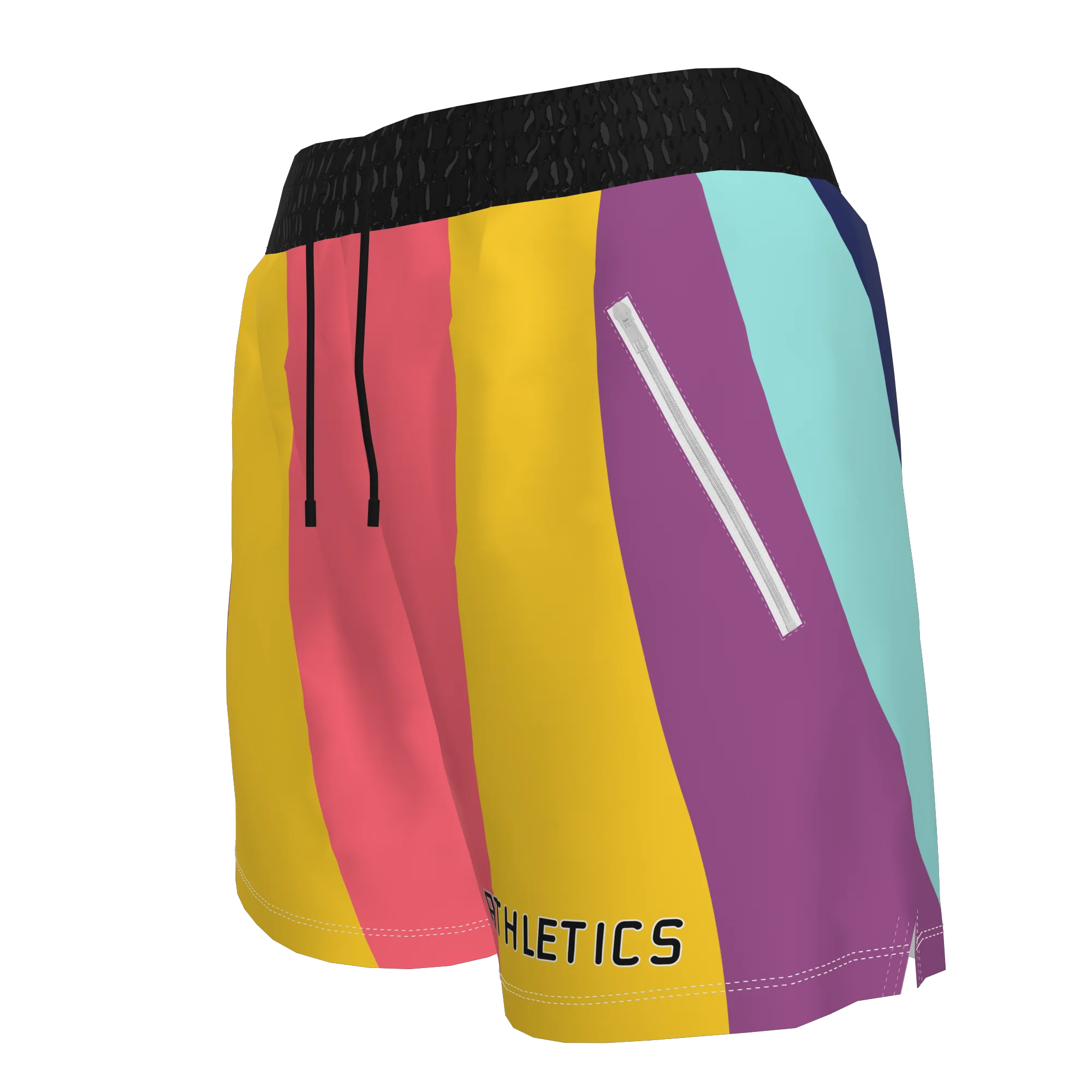 

HIRBGOD Womens Outdoor Sports Running bottom Colorful Strip Graphic Female Athletic Shorts Shorts