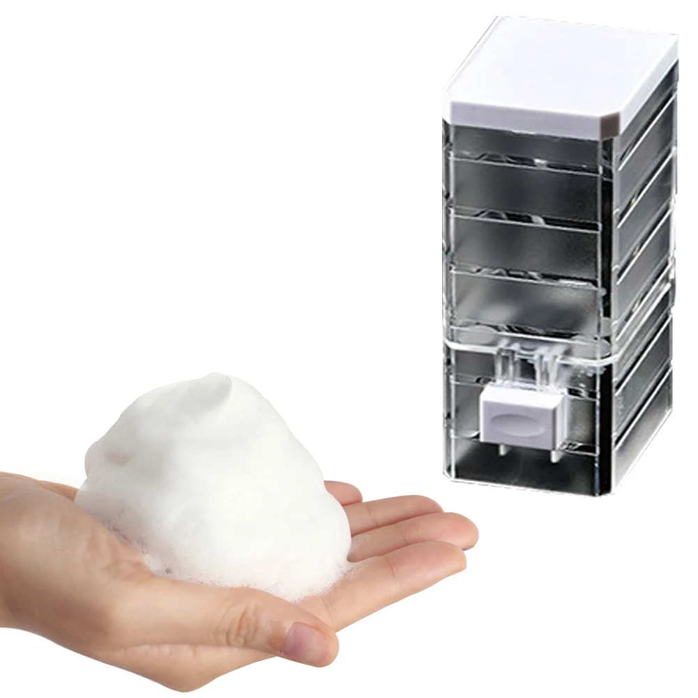 Soap Lotion Dispenser Hand Soap Dispenser Wall-Mounted Hand Liquid Dispenser Multifunctional No-punching for Kitchen Bathroom