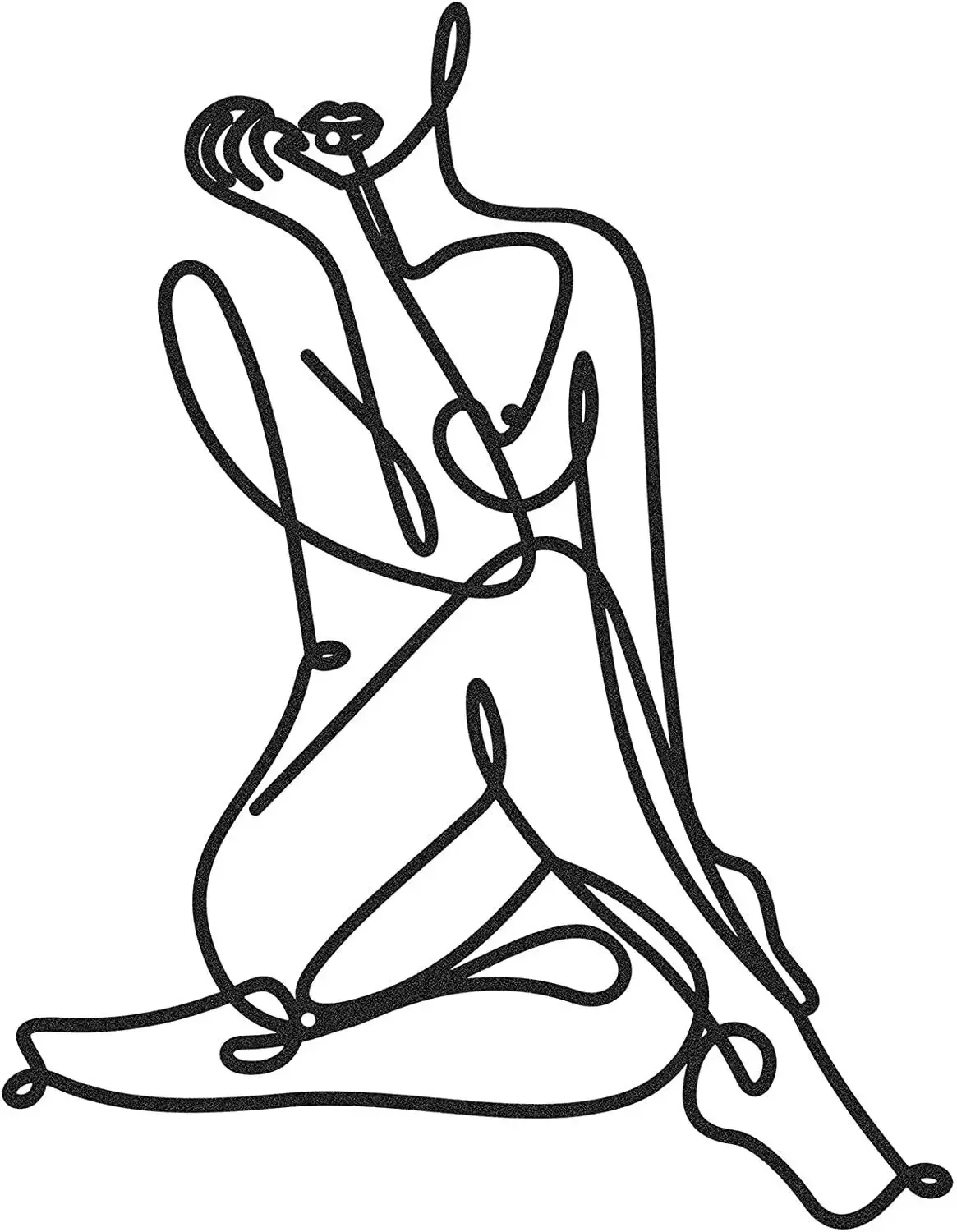 Minimalista feminino corpo fio arte decoração abstrata metal