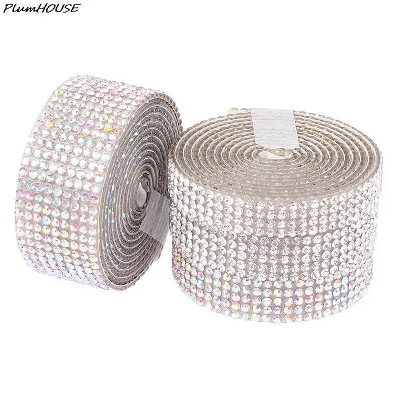 

1Roll 90cm Self-Adhesive Crystal Rhinestone Diamond Ribbons Crystal Decoration Sticker Car DIY Diamond Scrapbooking