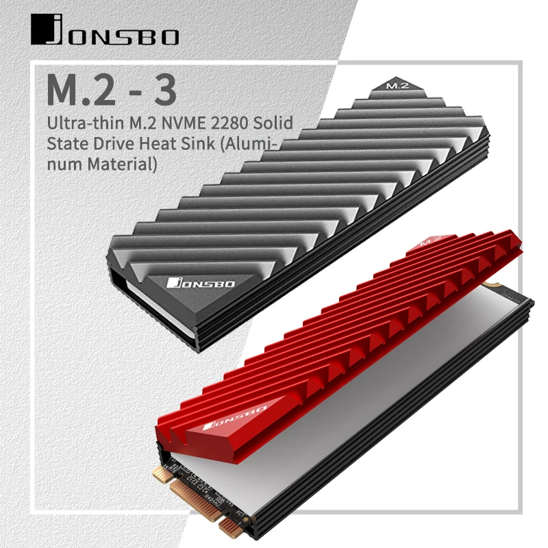 JONSBO M.2 SSD NVMe Heat Sink 2280 Solid State Hard Disk Aluminum