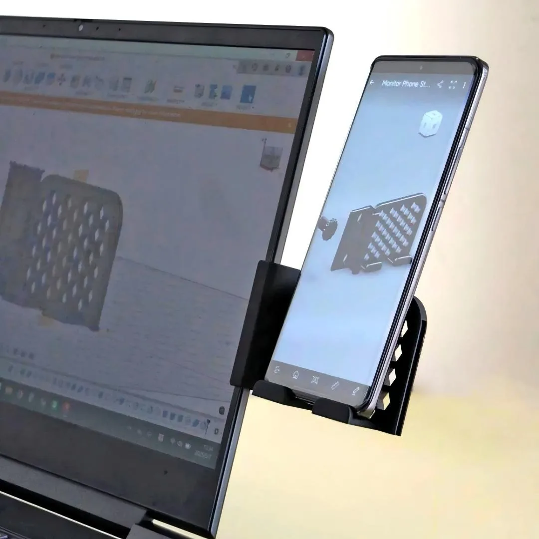 Universal Adjustable Foldable Anti-Slip Multi-Angle Phone & Monitor Stand Clip