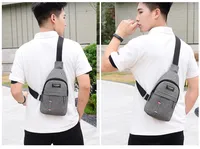 Men's Chest Bags Casual Waist Bags Small Short Trip Travel Carry Bags Men's Waterproof Shoulder Crossbody Bags Nylon Handbags 8