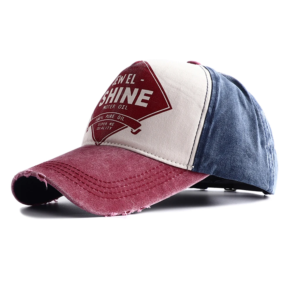 2023 New High Quality Vintage Letter Print Baseball Cap Men Women Snapback Adjustable Outdoor Hip Hop Denim Dad Hats Bone 4