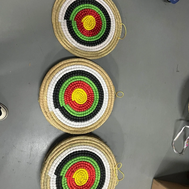 50 cm 1/2 strato 6 anelli bersaglio per tiro con l'arco in paglia bersaglio per arco fatto a mano arco freccia bersaglio per arco ricurvo arco lungo o arco composto - immagine 2