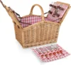 Piccadilly Picnic Basket, Romantic Picnic Basket for 2 - Includes Utensil Set, Glasses, Plates, and Wine Opener 1