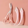 3-Piece Eyebrow Trimmer Set, Precision Trimming Scissors, Curved Eyebrow Trimmer And Comb - For On-The-Go Eyebrow Grooming 1