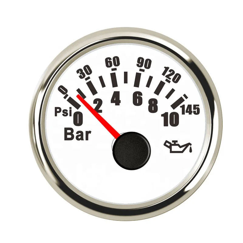 52mm 0-10Bar Oil Pressure Gauge for Large Equipment Automobile Cruise Ships Power Generator