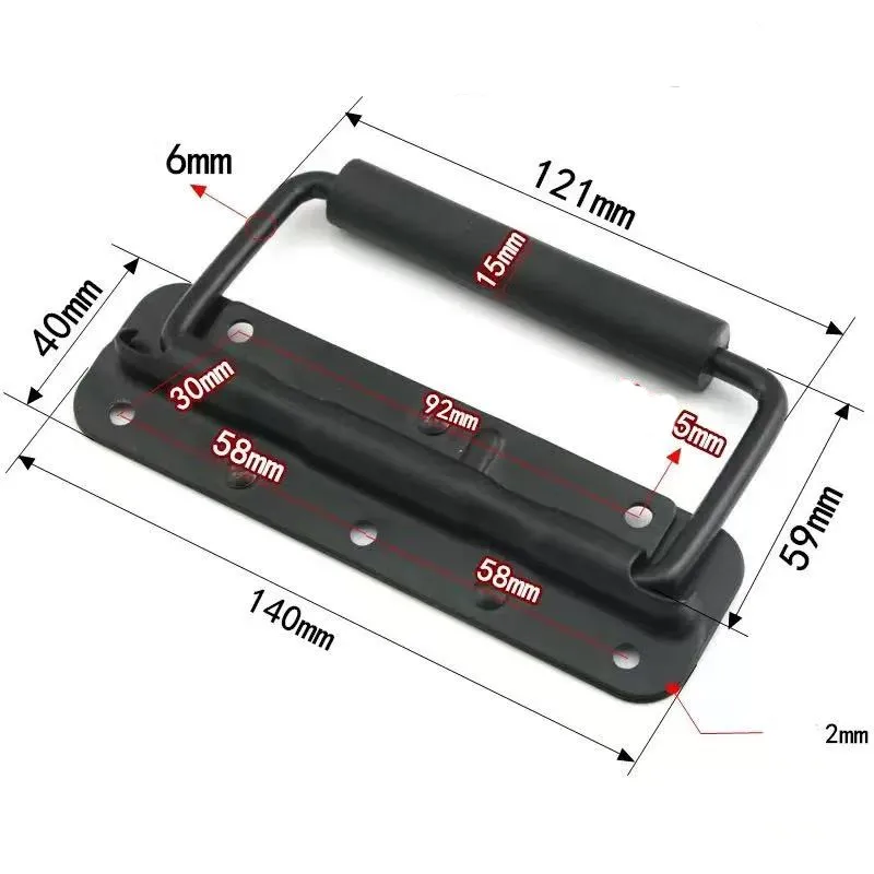 Iron Spring Handle with Movable Ring for Industrial Equipment and Toolboxes