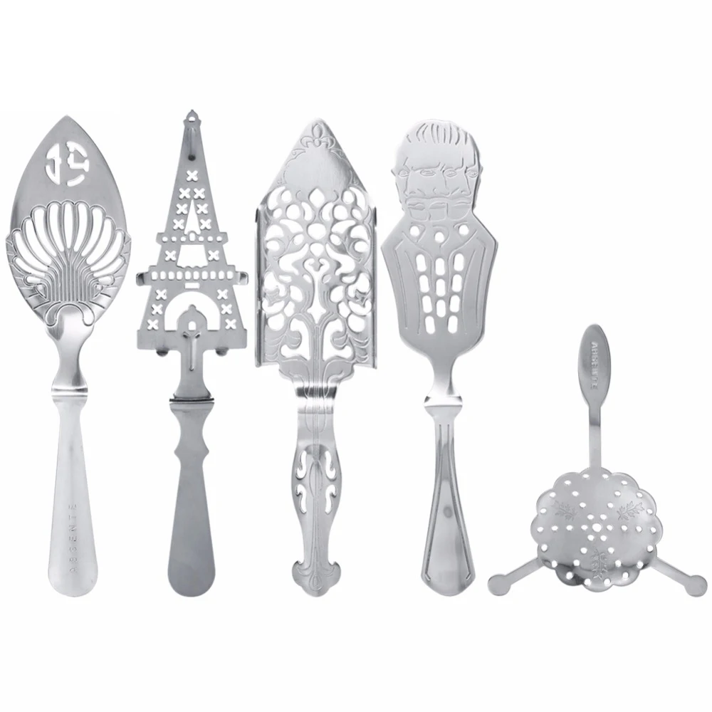 Absinthe Spoons Wire Mixed Strainer Cocktail Shaker Drinking Colander Filter Stainless Steel Wormwood Spoon Accessories cocktail spoon,cocktail stirrers