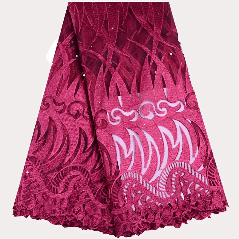 

African Mesh Lace Fabric 2022 Embroidered Tulle Lace Fabric With Stones Nigerian Wedding Material For Prom Party Dress A1490