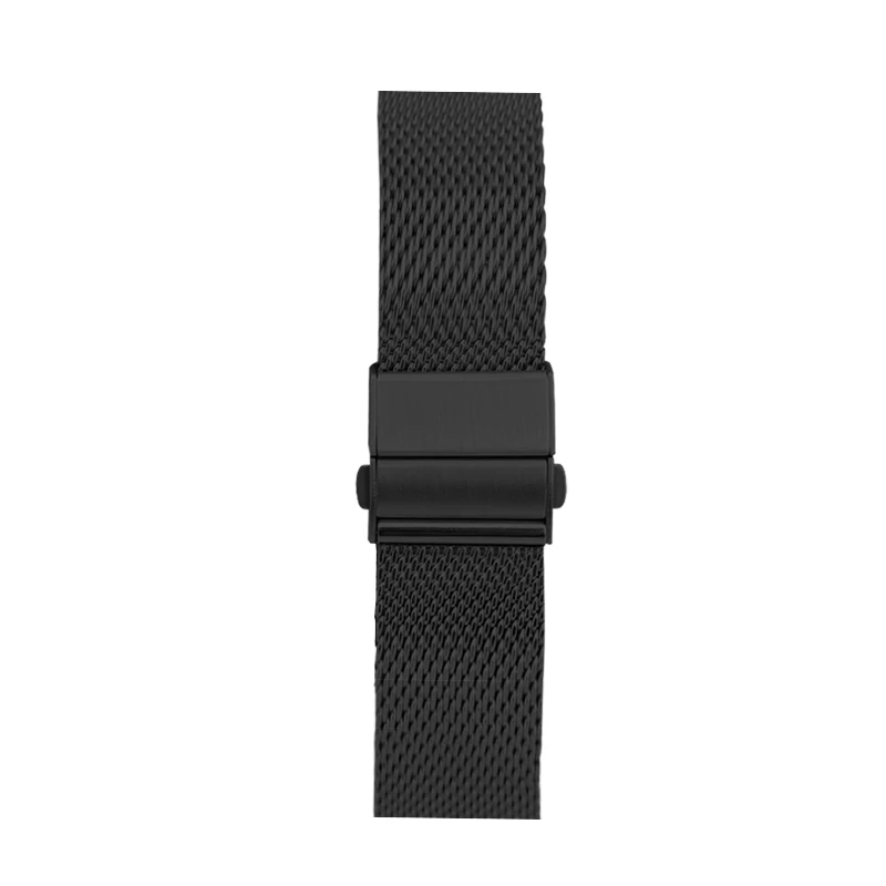 Elegant Milanese Loop Stainless Steel Watch Band with Double Press Folding Buckle