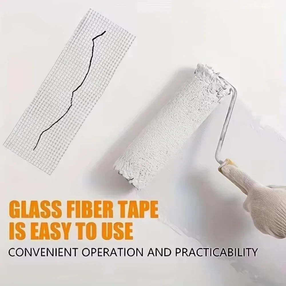 Glass Fiber Self-Adhesive Wall Crack Repair and Decorative Seam Tape - 30M Roll