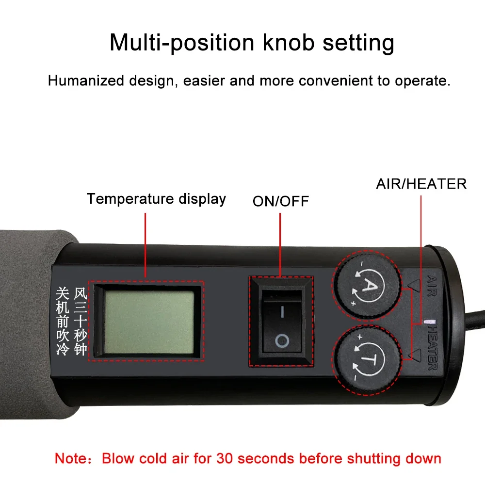 LCD Digital Heat Hot Air Gun Desoldering Soldering Station 110V 220V Temperature Adjustable IC SMD BGA hot air gun soldering station heat gun