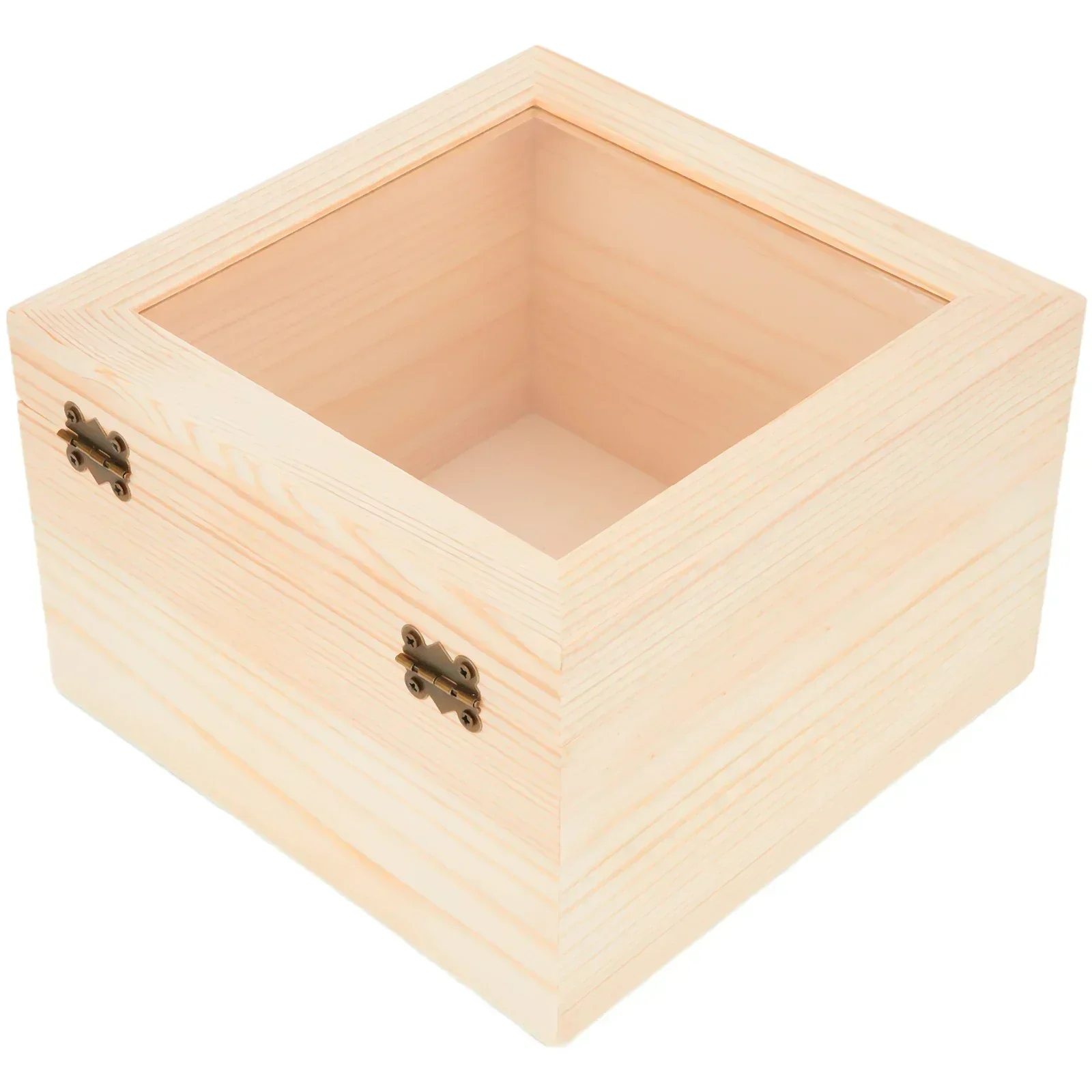 Caja De Almacenamiento De Cofre Del Toro, Joyero Con Bisagras, Caja De Madera Cuadrada De Recuerdo De Pino Personalizada, Contenedor Acrílico De 1 Uds. Nuevo - AliExprs 15
