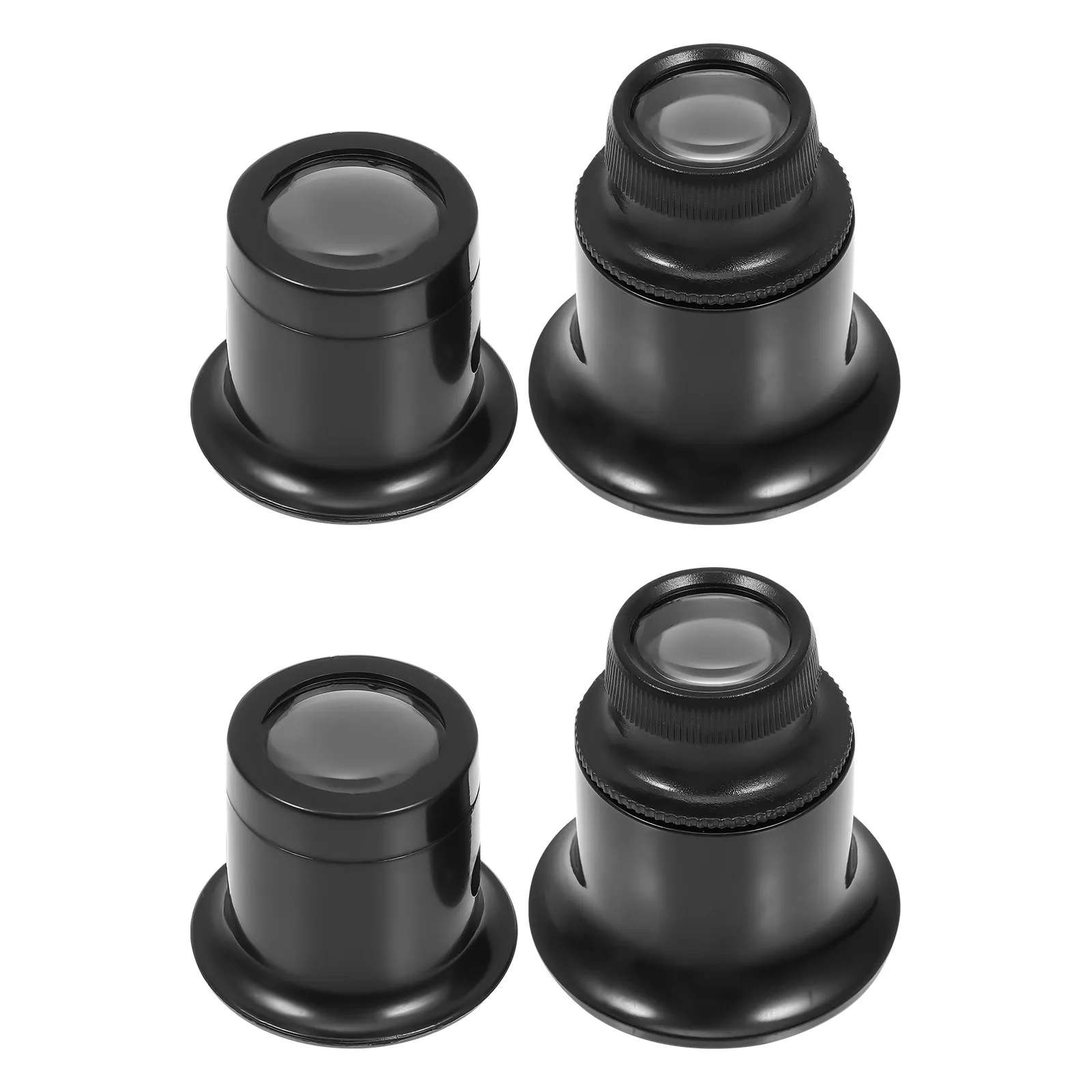4Pcs 전문가용 눈 루프 시계 제작자용 프리미엄 루페 돋보기 보석 조각 작은 물체 검사 편리한 휴대용