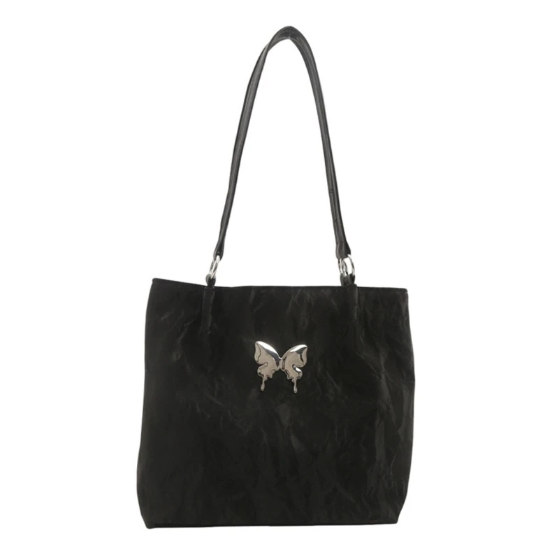 

Модная сумка через плечо с уникальным рисунком бабочки Большая вместительная сумка под мышками на молнии для офиса и покупок