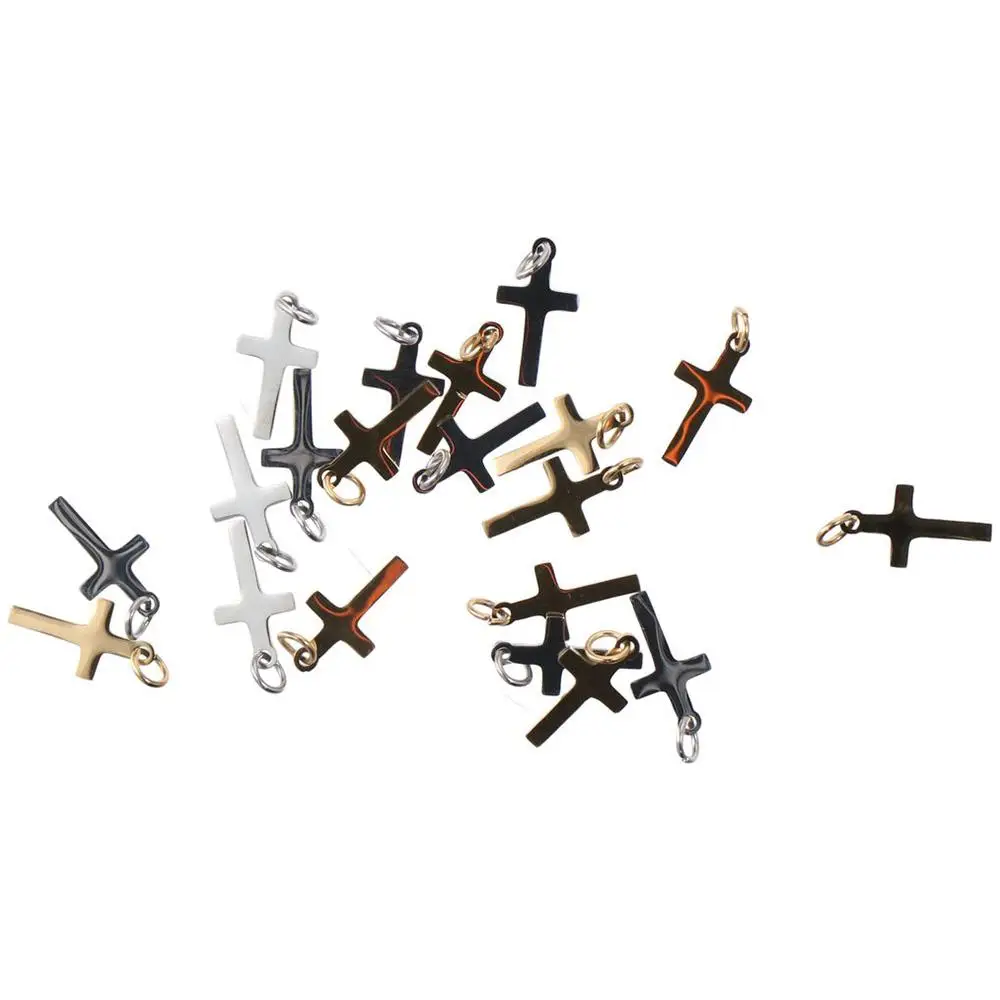

stainless steel Plated Beads Charms gold, silver Pendants Cross Charms Charms for Jewelry Making Crafting
