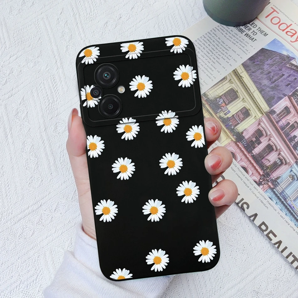 Astronaut Flower Soft Liquid Silicone Full Protection Anti-Drop Back Cover